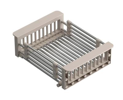 Quadri Universale cassetto estraibile cestino o cestino per residui in acciaio inox con maniglie beige larghezza 225 mm 1208967544