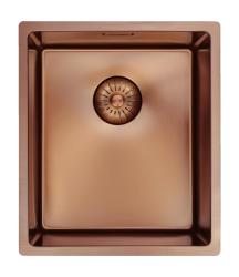 Pure.Sink Prestige lavello 34x40 cm PVD Rame raggio 10 mm sottopiano, filo top e sopratop PPG3440-62