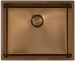Pure.Sink Prestige lavello 50x40 cm PVD Rame raggio 10mm per installazione sottopiano, filo piano e soprapiano PPG5040-62.
