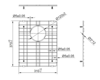 Pure.Sink Prestige ripiano inferiore 34 Gun Metal PPGGD34-61