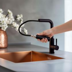 Pure.Sink Elite Steel Spark-S kitchen faucet Matte Black with pull-out spout PS8041-10