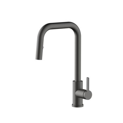 Rubinetto da cucina Pure.Sink Elite Steel Crystal-S PVD Gun Metal con doccetta estraibile PS8050-61
