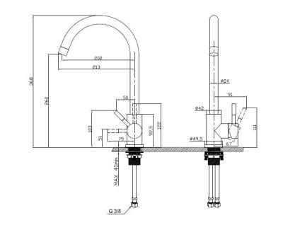 Pure.Sink Elite Steel Stream rubinetto da cucina Nero opaco PS8044-10