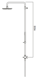 Waterevolution Flow combinazione doccia termostatica con soffione doccia a pioggia nero opaco 200mm rotondo T141TNRPR