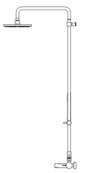 Waterevolution Flow miscelatore doccia a tre vie con doccetta e soffione cromato T131N01