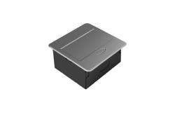 AVARO Presa per Mobili Incassata, 1x Presa Schuko, USB A+C, Cavo 1,5m, Argento