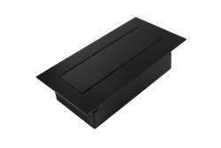 Presa per mobili 2x presa schuko, USB A+C, senza cavo, nero