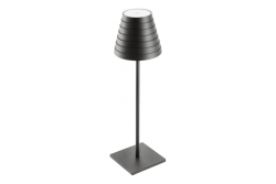 'Lampada da tavolo a LED FIZZI, 2,5W, 200lm, DC 5V, 1A, 4000 K, batteria 4000 mAh, dimmerabile, nera