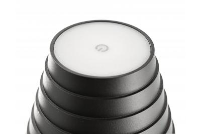 'Lampada da tavolo a LED FIZZI, 2,5W, 200lm, DC 5V, 1A, 4000 K, batteria 4000 mAh, dimmerabile, nera