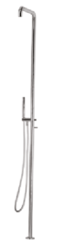 Waterevolution Flow shower column with mixer tap and hand shower Gun Metal T147GME
