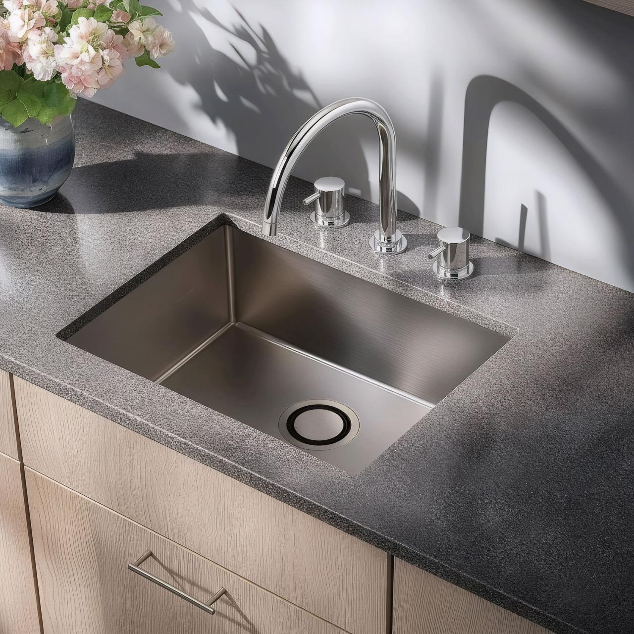 Waterevolution Flow miscelatore da cucina a 3 fori con bocca girevole e collegamento per acqua filtrata cromato T152U01