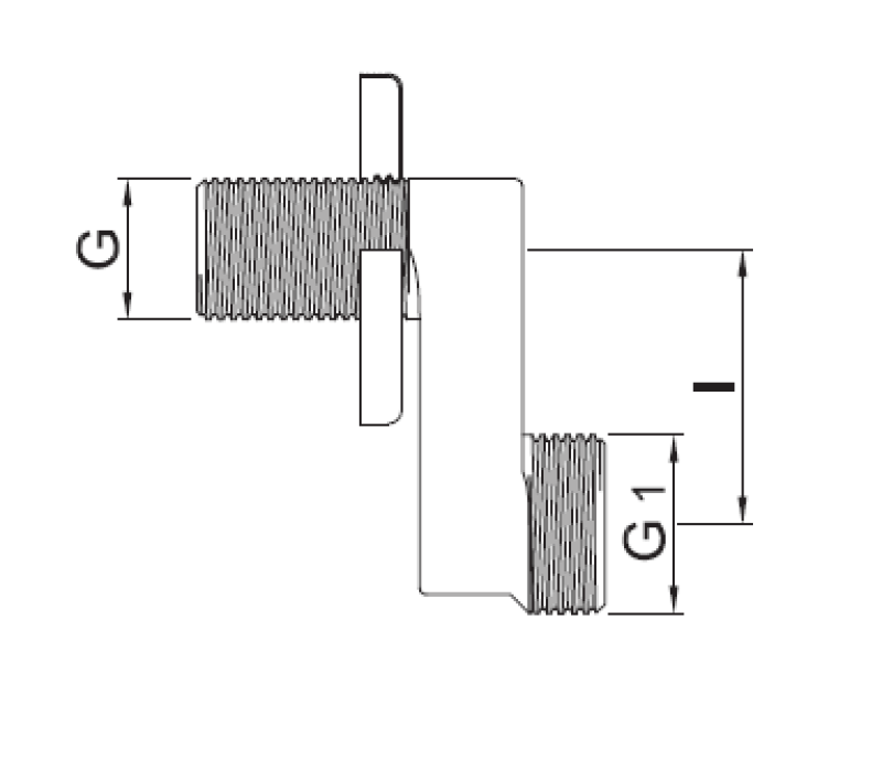 Giunto PB S cromato Regolabile 80mm Eccentrico G 1/2” G1 3/4” 1208969851