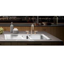 Banka Centurio 100-50 RVS Lavello da appoggio 100x50cm con Scolatoio 1208970030