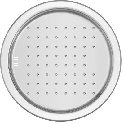 Banka P18380 Acciaio inox Lavello rotondo poco profondo con sgocciolatoio 45 cm Da incasso e sottopiano 1208970057