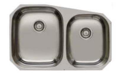 Banka Princess Lavello doppio in acciaio inox da incasso 750x475 mm 1208970067