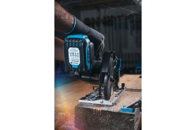 HÖGERT sega circolare a batteria, 18V, senza batteria, attacco per aspirapolvere.
