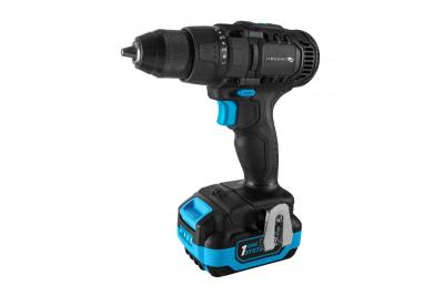 HÖGERT trapano a batteria 18V, set con batteria, caricabatterie, portabit, contenitore per punte