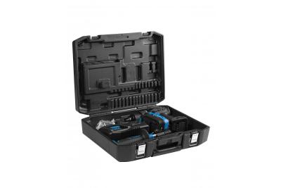 HÖGERT Brushless set di cacciaviti a batteria, 18V, con portabit, magazzino per bit, caricabatterie e batteria.