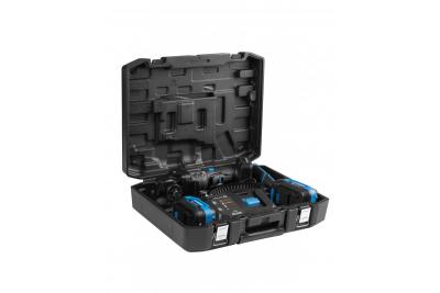 HÖGERT Smerigliatrice angolare senza fili con interruttore a paddle, 125MM, 18V - Set (batteria, caricatore, accessori)