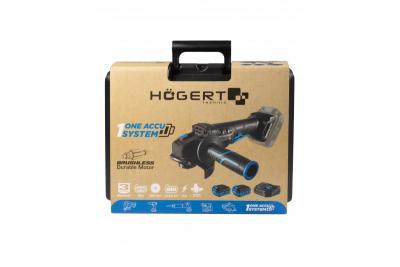 HÖGERT Smerigliatrice angolare senza fili con interruttore a paddle, 125MM, 18V - Set (batteria, caricatore, accessori)