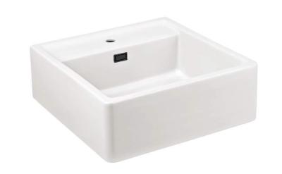Ausmann Ceramic Panor Shade Lavello Butler in ceramica bianca - Sottopiano e intercapedine 630 x 597 mm con foro per rubinetto e tappo nero opaco 1208970554