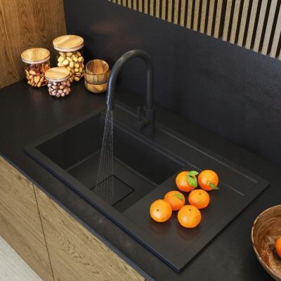 Graniteland Seta Lavandino da incasso in granito nero 80x50 cm 1208970624