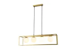 OUTLET Telaio Danneggiato Decor Avelin lampada a sospensione con telaio rettangolare dorato larghezza 80 cm 2287