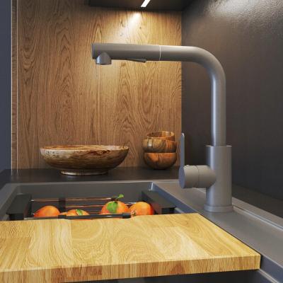 Graniteland Celeste Rubinetto da Cucina Grigio con Doccetta Estraibile e Doppia Funzione 1208970663