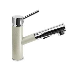 Rubinetto da cucina Graniteland Ceres Beige Sabbia con bocca estraibile e doccetta a doppia funzione 1208970708