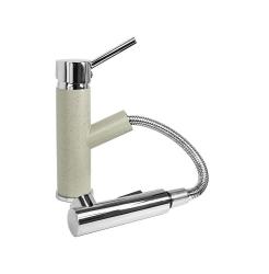 Rubinetto da cucina Graniteland Ceres Beige Sabbia con bocca estraibile e doccetta a doppia funzione 1208970708