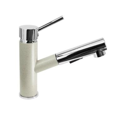 Rubinetto da cucina Graniteland Ceres Beige Sabbia con bocca estraibile e doccetta a doppia funzione 1208970708