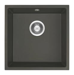 GraniteMy Universal Granito Grigio, scuro Lavandino 40x40 cm Da incasso, Sottotop e Filo top con tappo in acciaio inossidabile 1208970742