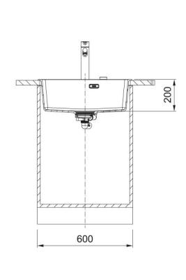 Franke Maris MRG 610-50 TL Fragranite Nero Opaco Lavabo da Incasso con Foro per Rubinetto 114.0668.630