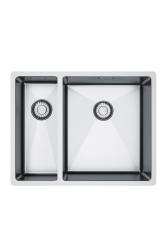 Franke Bolero Plus New R10 B2X 260-34-16 BR 1,5 Lavandino in acciaio inossidabile una volta e mezza Incasso, sottotop e sopratop 56x45 cm 127.0733.338