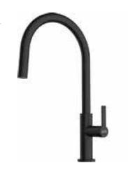 Franke Maris Slim J Rubinetto da cucina con beccuccio rotondo girevole Nero 115.0728.386