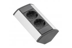 Mini prolunga angolare con prese Schuko 230 V 16 A