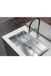 Lavello sottopiano Foster Phantom Slimline in acciaio inossidabile 71x40cm per piani di lavoro in ceramica 1208971121