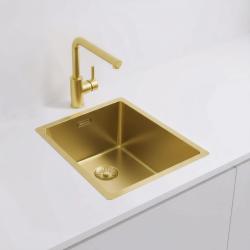 Pure.Sink Exclusivo Lavello dorato 34x40 cm raggio 10mm sottotop, filotop e sopratop PEX3440-60