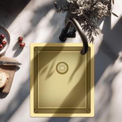 Pure.Sink Exclusivo Lavello dorato 34x40 cm raggio 10mm sottotop, filotop e sopratop PEX3440-60