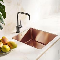 Pure.Sink Exclusivo Lavabo in rame 40x40 cm con raggio di 10mm, da incasso, da installare a filo o sopraelevato PEX4040-62