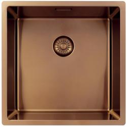 Pure.Sink Exclusivo Lavabo in rame 40x40 cm con raggio di 10mm, da incasso, da installare a filo o sopraelevato PEX4040-62