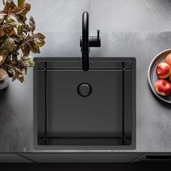 Pure.Sink Exclusivo Lavello in metallo canna di fucile 45x40 cm raggio 10mm sottotop, filotop e sopratop PEX4540-61