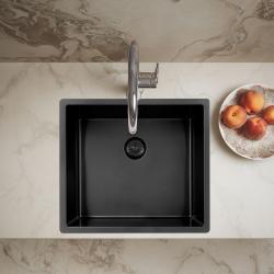 Pure.Sink Exclusivo Lavello in metallo canna di fucile 45x40 cm raggio 10mm sottotop, filotop e sopratop PEX4540-61