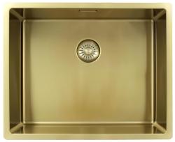 Pure.Sink Exclusivo Lavello dorato 50x40 cm raggio 10mm da incasso, filotop e sopratop PEX5040-60