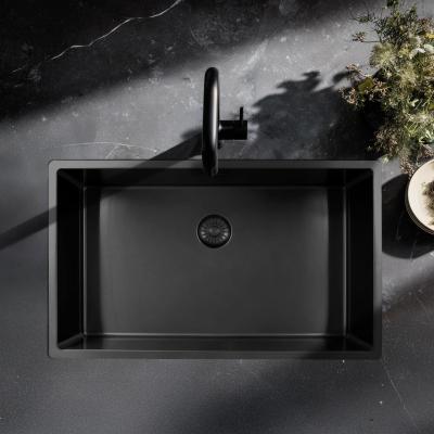 Pure.Sink Exclusivo grande lavello Gun Metal 70x40 cm raggio 10mm sottotop, incasso e sopratop PEX7040-61