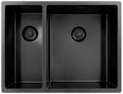Pure.Sink Exclusivo Gun Metal 1,5 lavabo doppio 18+34 cm raggio 10mm PEX183440-61