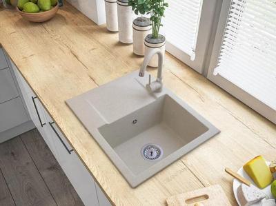 Graniteland Nex Lavandino beige in granito con zona di scolamento 574x464 mm 1208971429