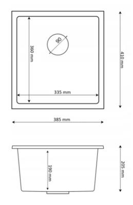 Graniteland Miniva Lavandino in granito bianco da incasso 385x410 mm 1208971452