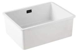 Ausmann Ceramic Ember Lavandino Ceramico Bianco - Installazione Superiore e Inferiore 54 x 40 cm con Tappo Nero 1208971494