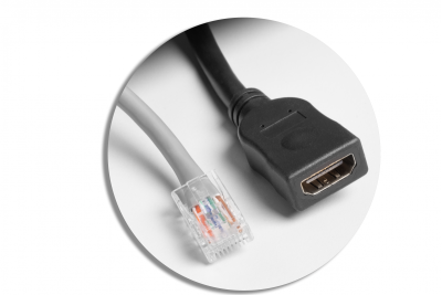 Presa per mobili MULTISOFT 2x Presa con Messa a Terra, USB A+C, RJ45, HDMI, Cavo di Alimentazione con Spina, Nero
